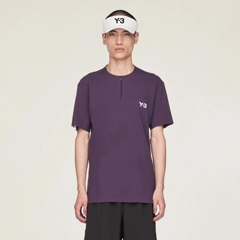 Y-3 Zip T-Shirt Herren - lila