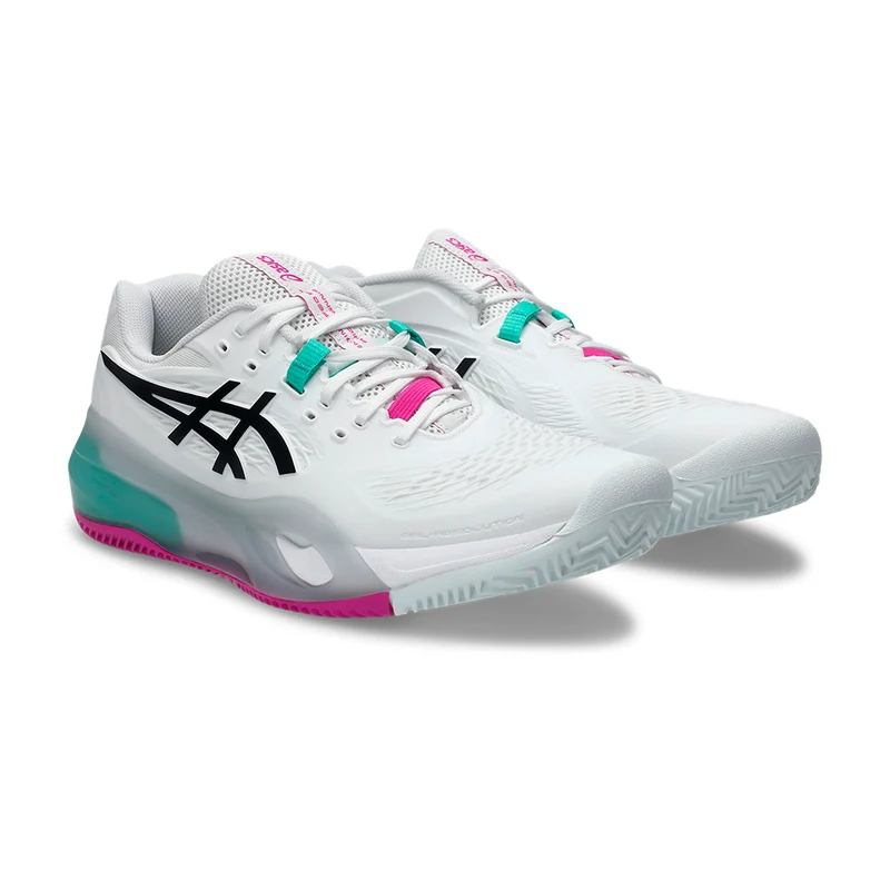 ASICS GEL-RESOLUTION X Clay White/Green SS26 (Zapatillas)