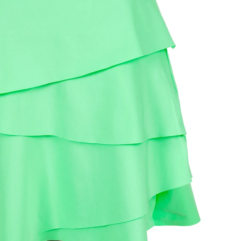 Joy Flounce Kleid Damen - grün, weiß