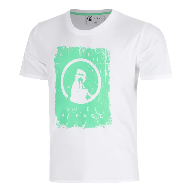 Crush Scraped T-Shirt Herren-weiß, grün