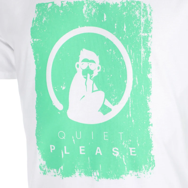 Crush Scraped T-Shirt Herren-weiß, grün