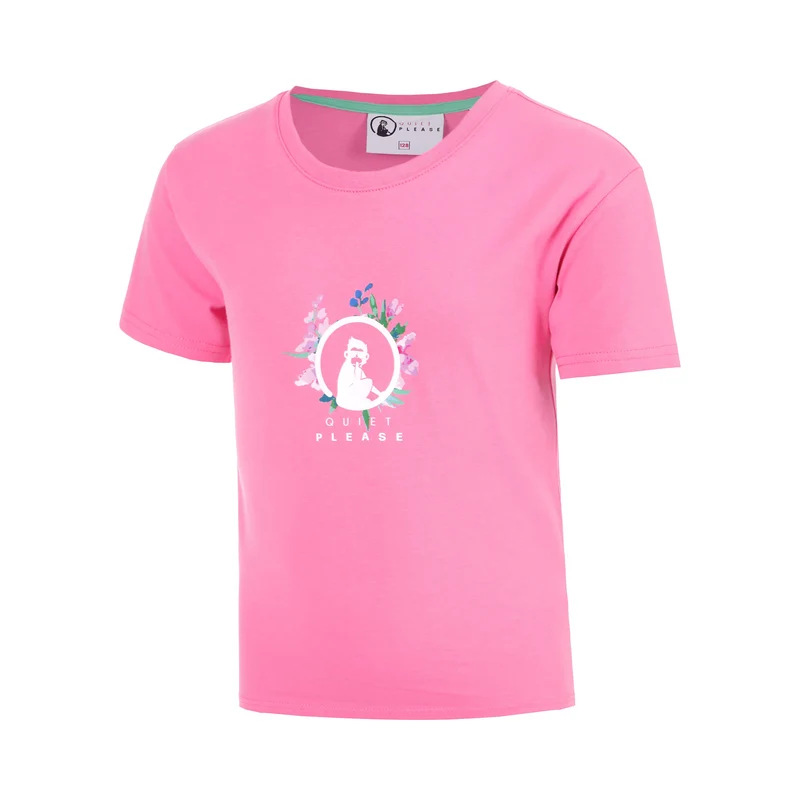 Joy Flower Logo T-Shirt Mädchen-pink, weiß