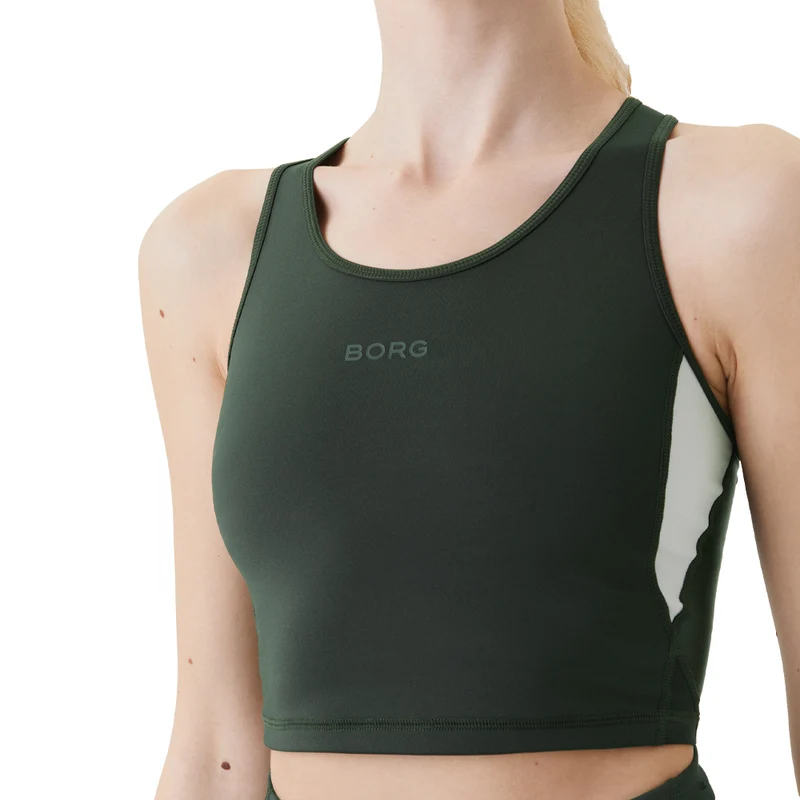 Bjorn Borg (Ladies) Crop Tank - Deep Forest