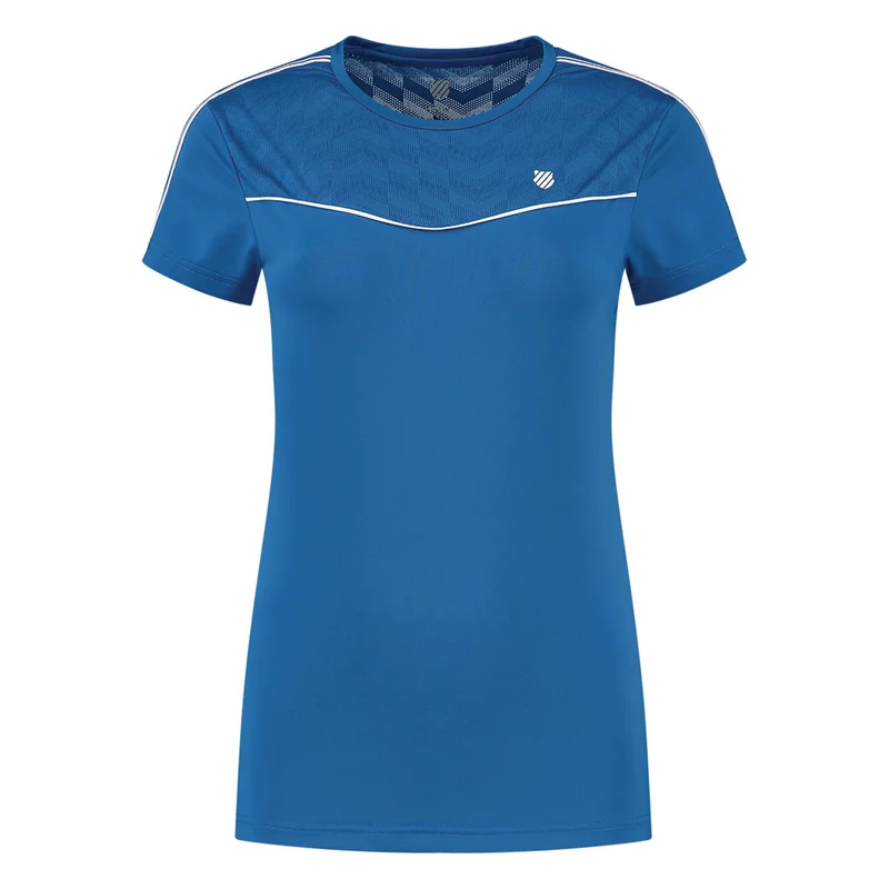 K-Swiss (Ladies) TAC HC Round Neck Top Mesh - Classic Blue