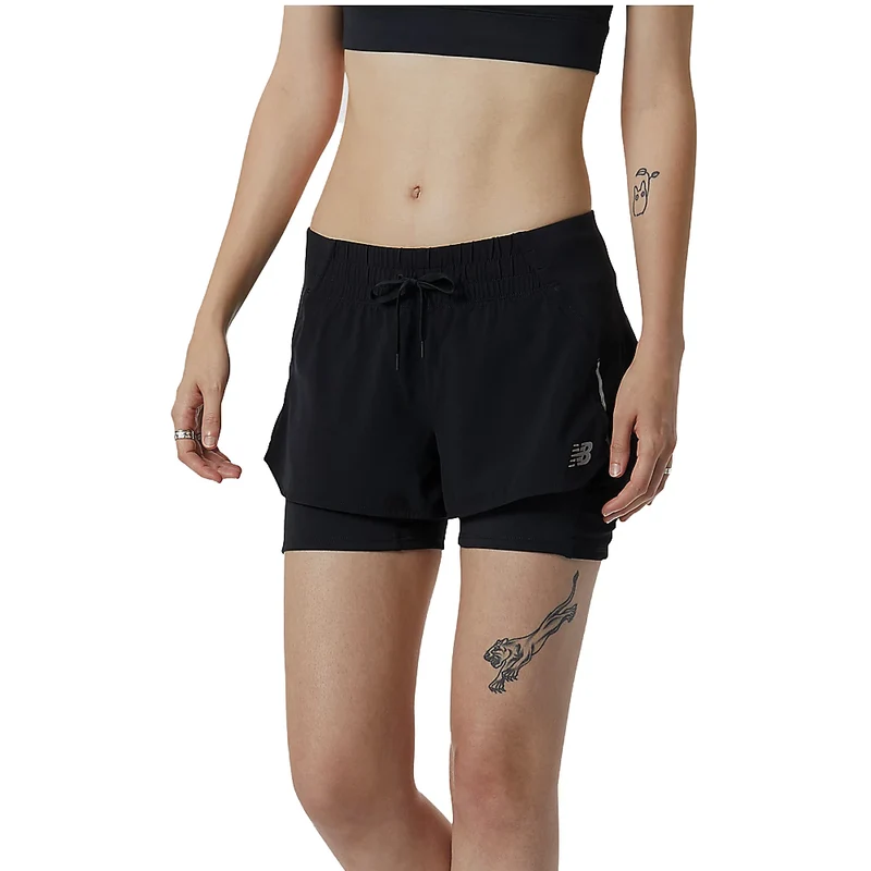 New Balance Impact Run 2in1 Short (Ladies) - Black