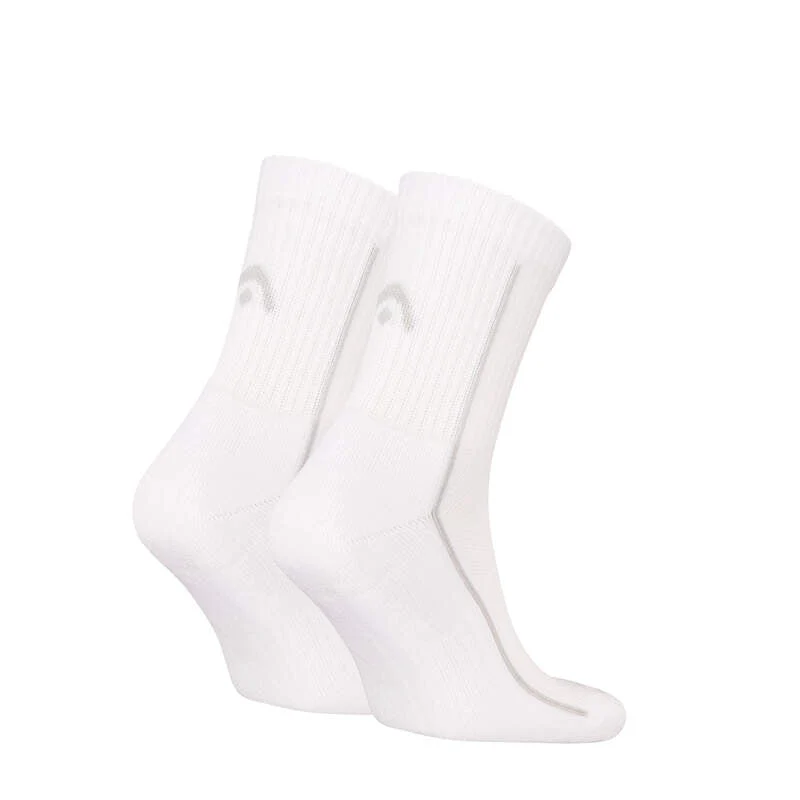 Head Performance Short Crew Tennis Socks (2-Pack, White)