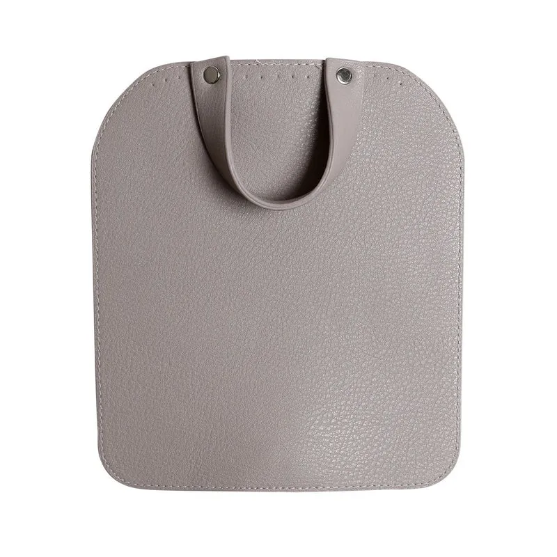 Taschenklappe mit Magnetknopf - Beige/Silber