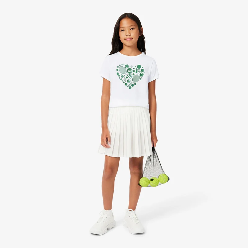 T-Shirt Kinder - weiß, dunkelgrün