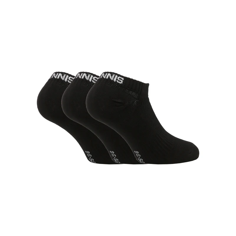Tennissocken 3er Pack Unisex - schwarz,