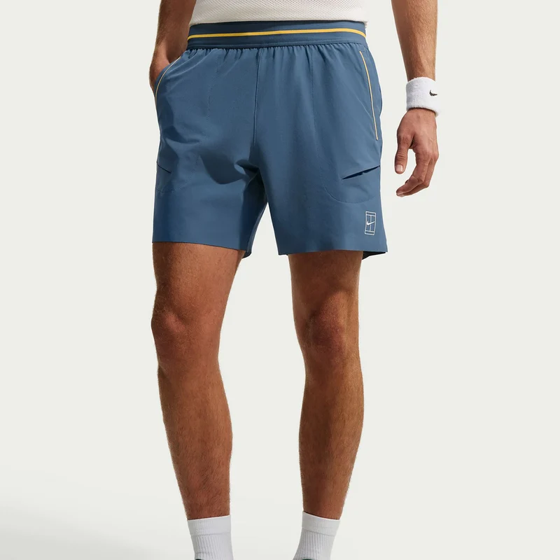 Court Dri-FIT Advantage 6in Shorts Herren - blaugrau, orange