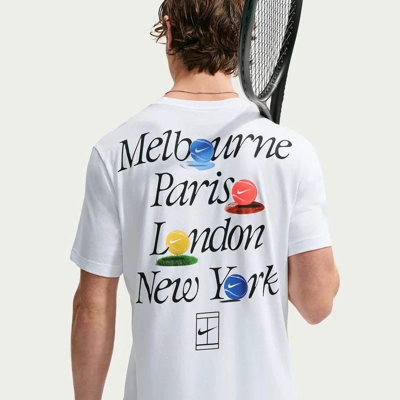 Court Dri-Fit T-Shirt Herren - weiß