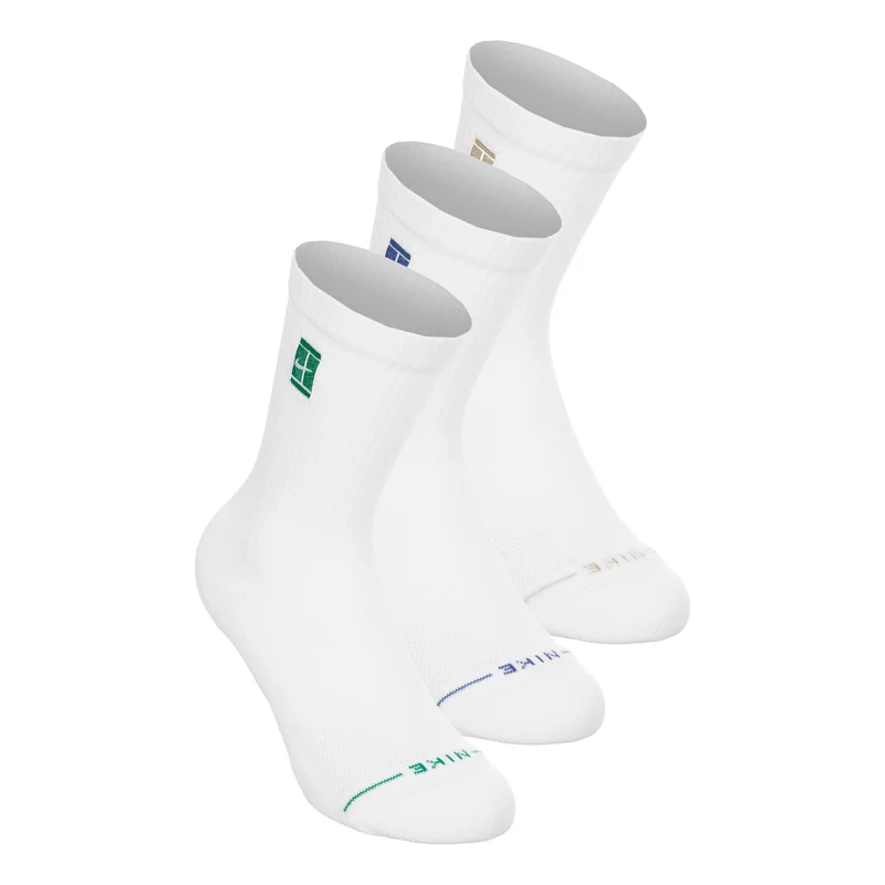 Crew Tennissocken 3er Pack Unisex - weiß, blau