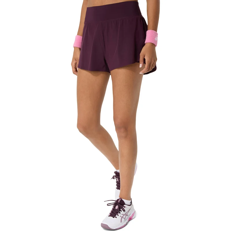 Match Laser Cut Shorts Damen - weinrot