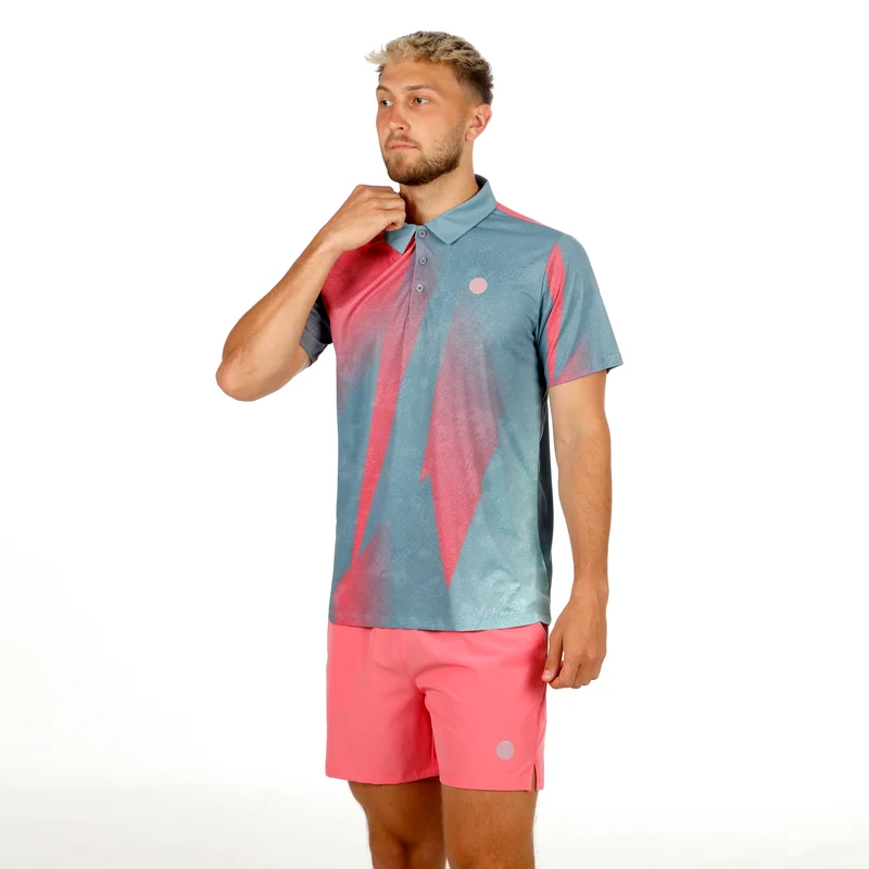 Freeze Out Polo Herren - grau, pink
