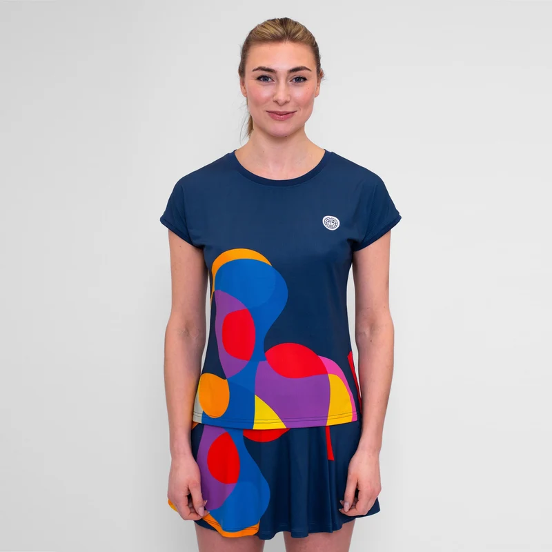 Twiggy T-Shirt Damen-Dunkelblau,Mehrfarbig