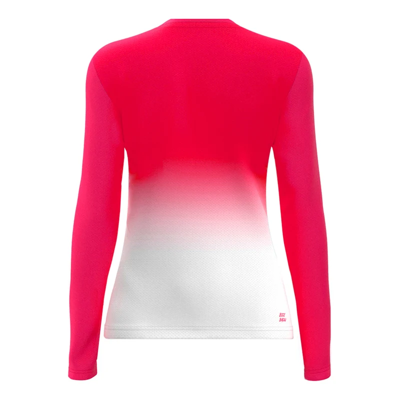Crew Gradiant Longsleeve Damen-Rot,Weiß