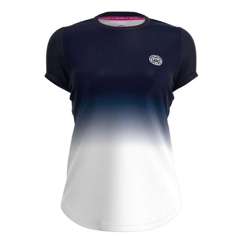 Crew Gradiant T-Shirt Damen-Dunkelblau,Weiß