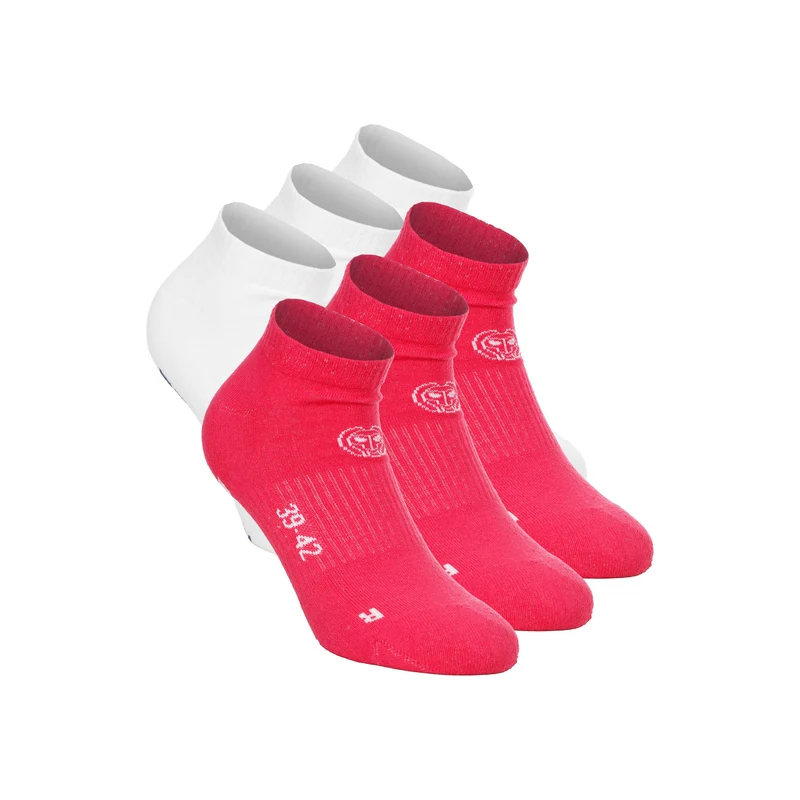 No Party XXL No Show Move Tennissocken-Pink,Weiß