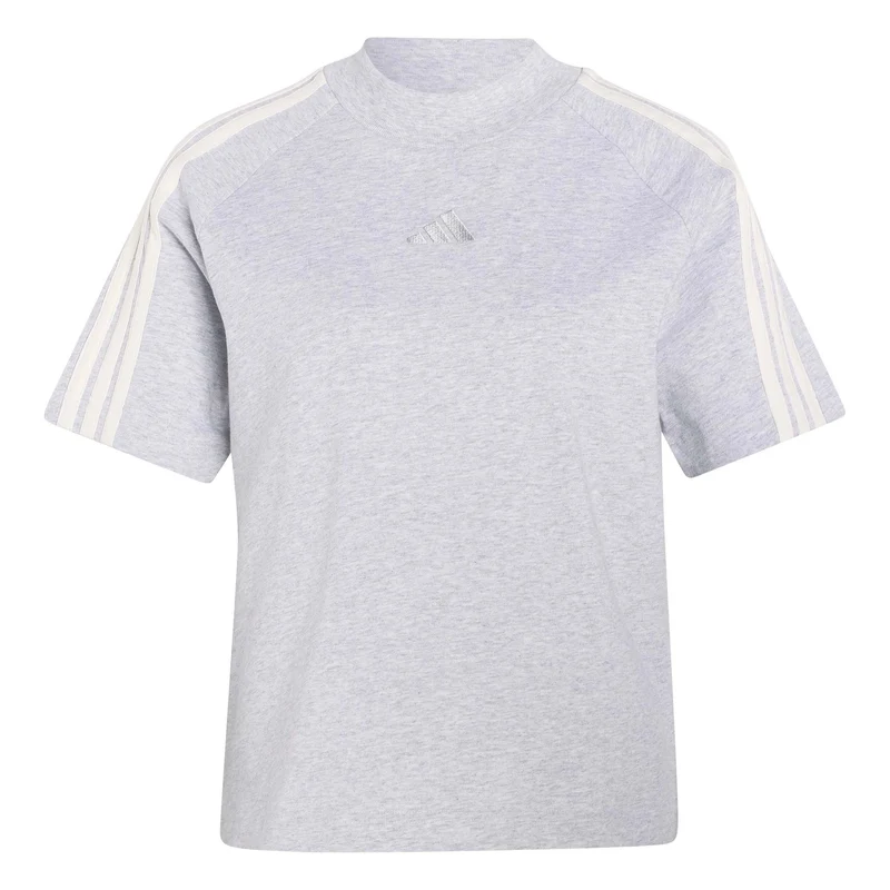 3Stripes T-Shirt Damen - hellgrau, offwhite