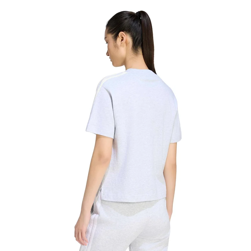 3Stripes T-Shirt Damen - hellgrau, offwhite