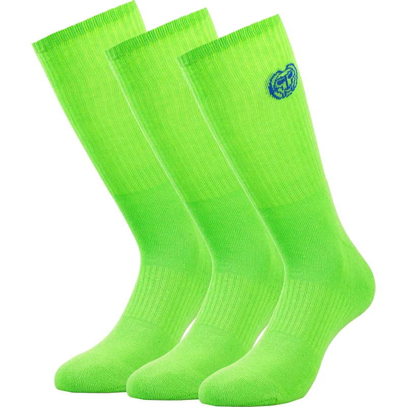 Matayo Crew Tech Sportsocken 3er Pack Herren-Neongrün,Blau