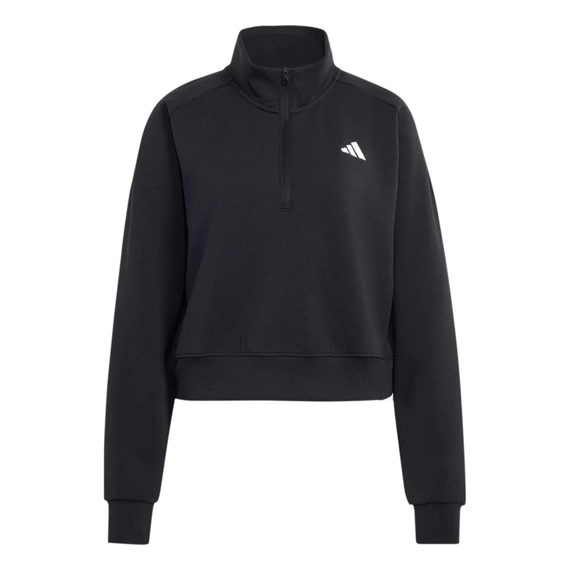 Cover Up Half-Zip Sweatshirt Damen - schwarz