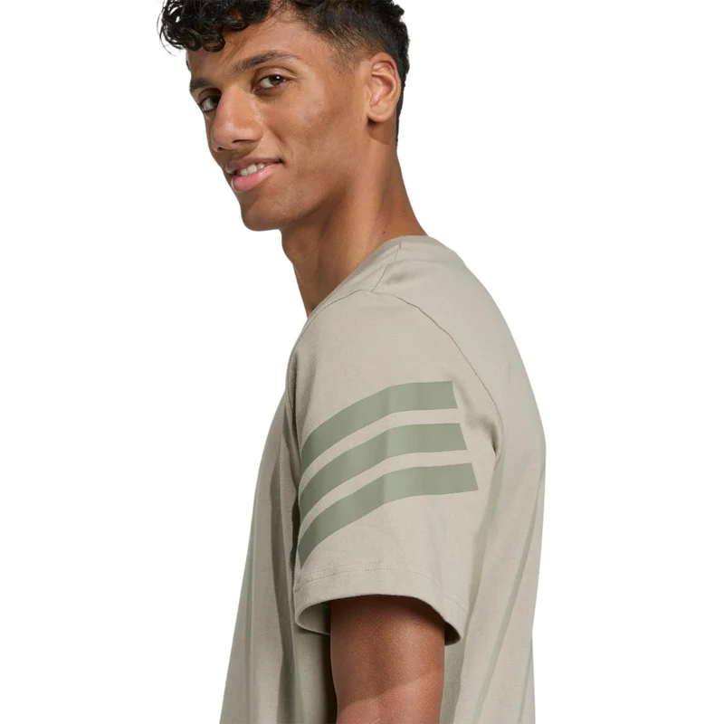 3Stripes Regular T-Shirt Herren-beige