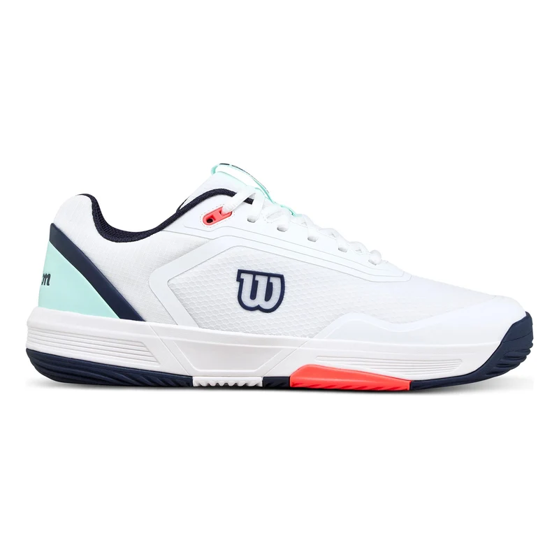 Courtglide Padelschuh Herren - weiß, türkis
