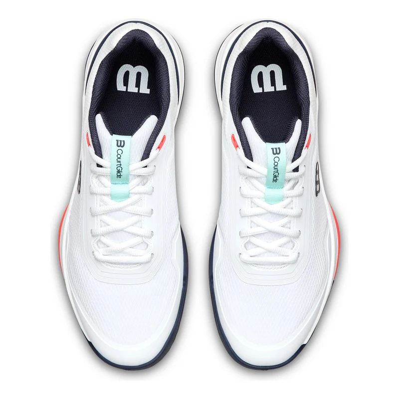 Courtglide Padelschuh Herren - weiß, türkis