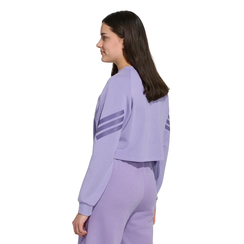 3Stripes Crew Crop Sweatshirt Kinder - flieder
