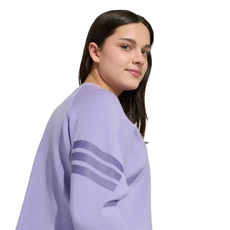 3Stripes Crew Crop Sweatshirt Kinder - flieder