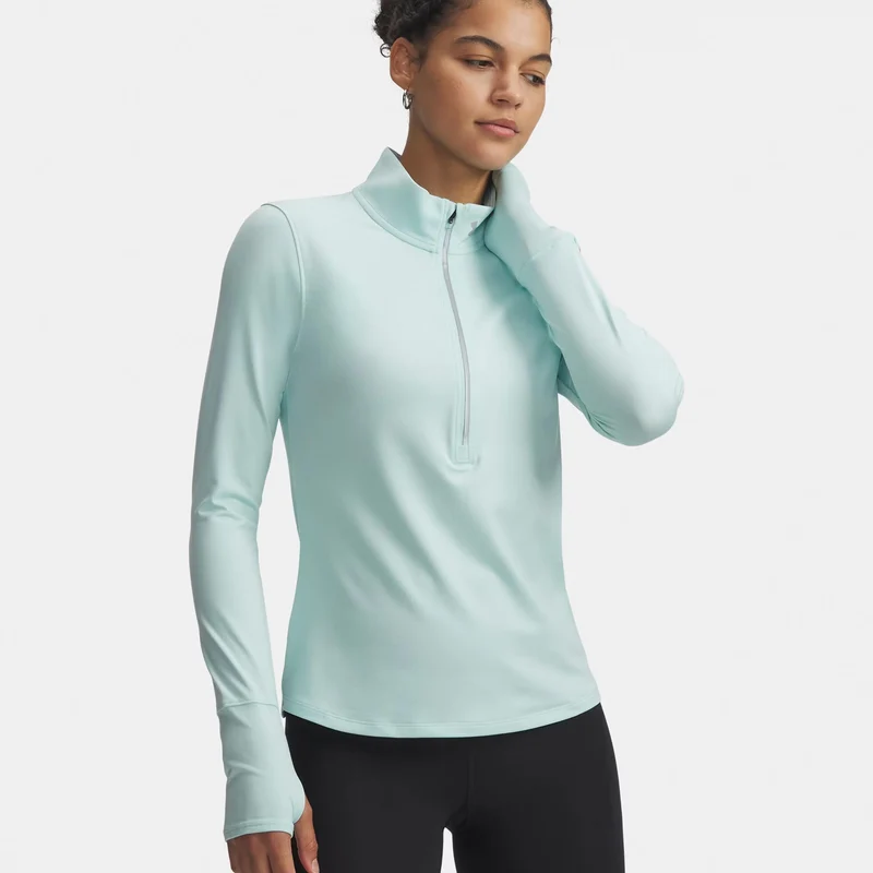 Launch Pro Half Zip Laufshirt Damen-mint, silber