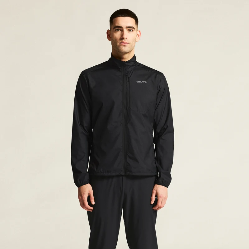 Essence Wind Laufjacke Herren - schwarz