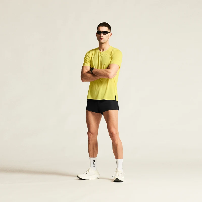 Race Day Laufshirt Herren - gelb