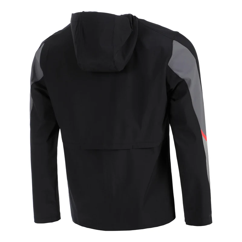 Velociti Storm Hooded Laufjacke Herren-Schwarz,Grau