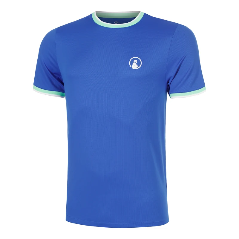 Joy Break Ringer T-Shirt Herren - blau, weiß