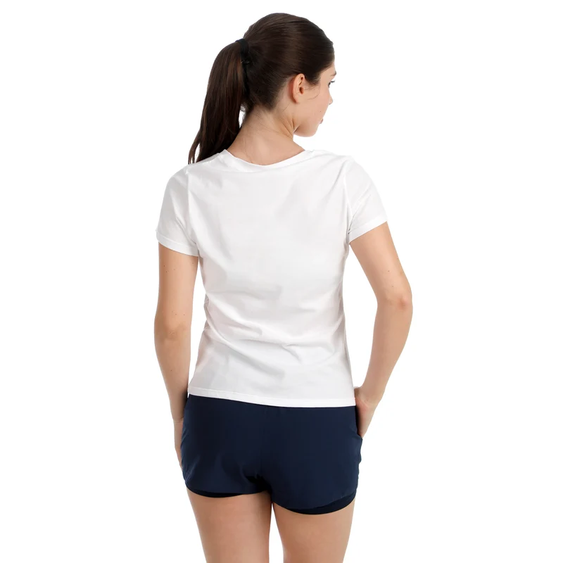 Trainings T-Shirt Damen-weiß