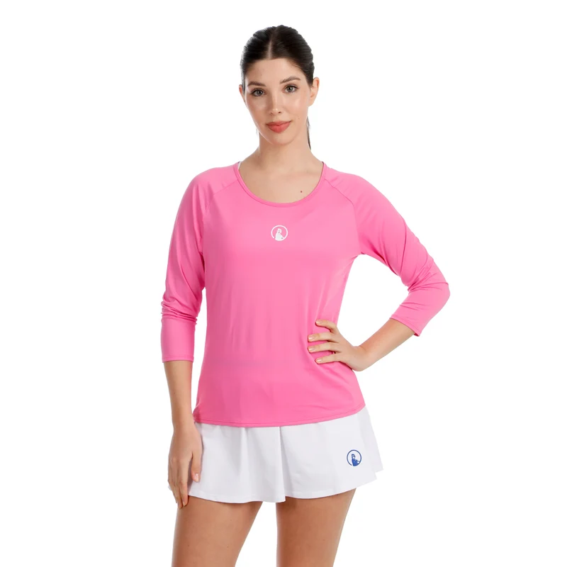 Crush Mixed Longsleeve Damen-pink, weiß