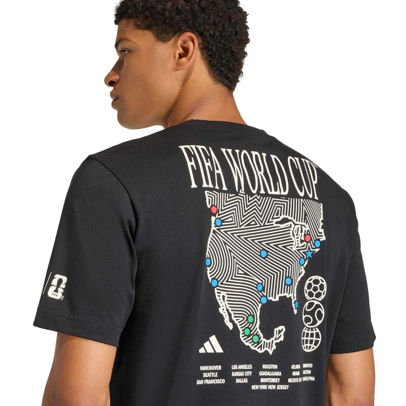 FIFA WC MAP Graphic T-Shirt Herren - schwarz, mehrfarbig