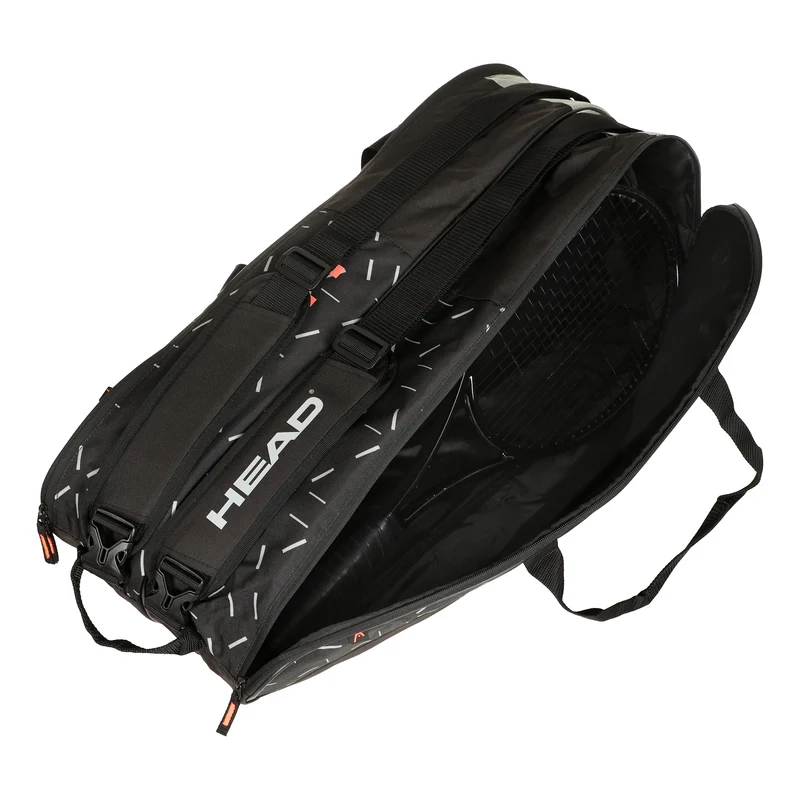 Team Racquet Bag L Schlägertasche-Schwarz,Grau