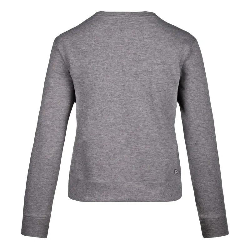 Mirella Basic Crew Sweatshirt Damen-Hellgrau,Weiß