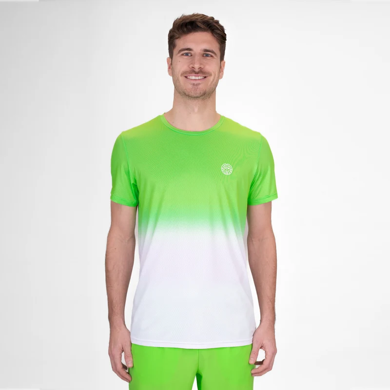 Crew Gradiant T-Shirt Herren-Neongrün,Weiß