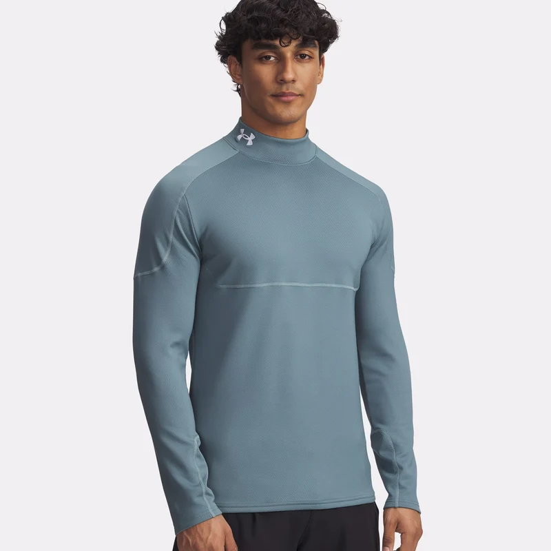Cold Weather Grid Longsleeve Herren-Blaugrau