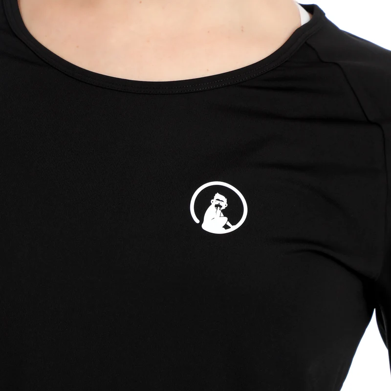 Mixed Longsleeve Damen-Schwarz