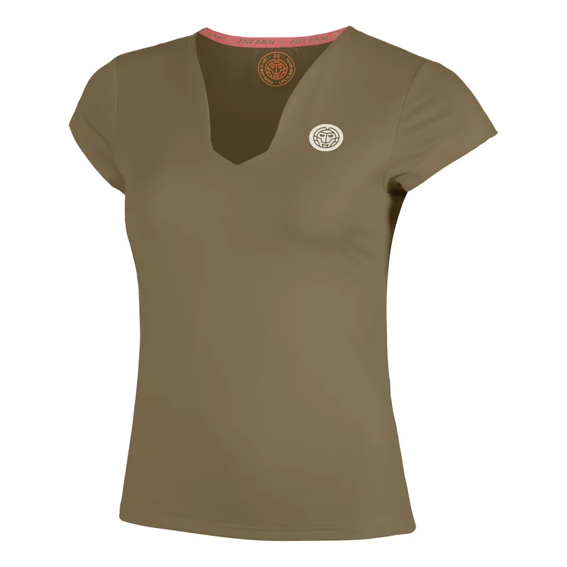 Spectrum V-Neck T-Shirt Damen-Braun