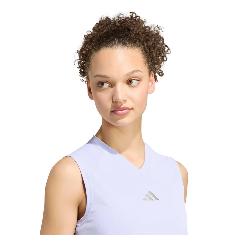 Y- Pro Crop Tank-Top Damen - flieder, silber