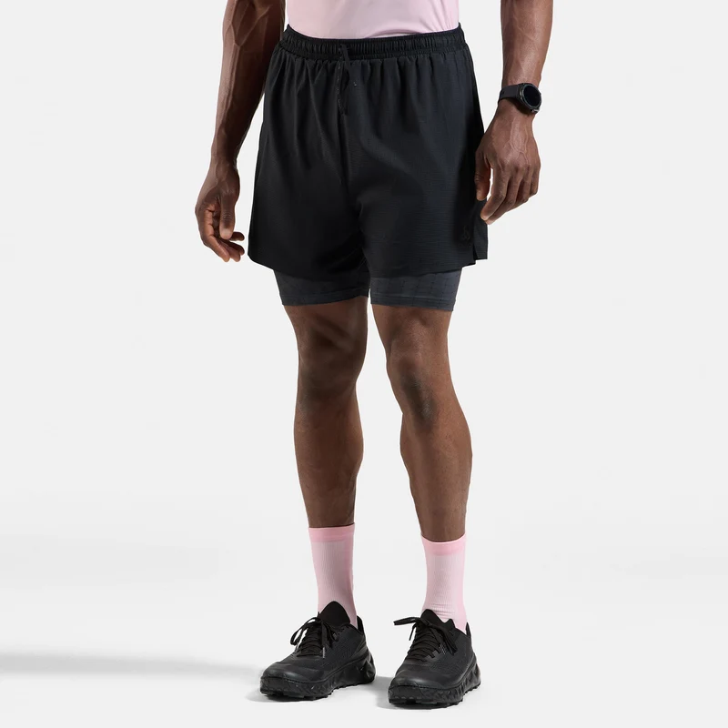 Zeroweight Print 5in 2in1 Laufshorts Herren-schwarz
