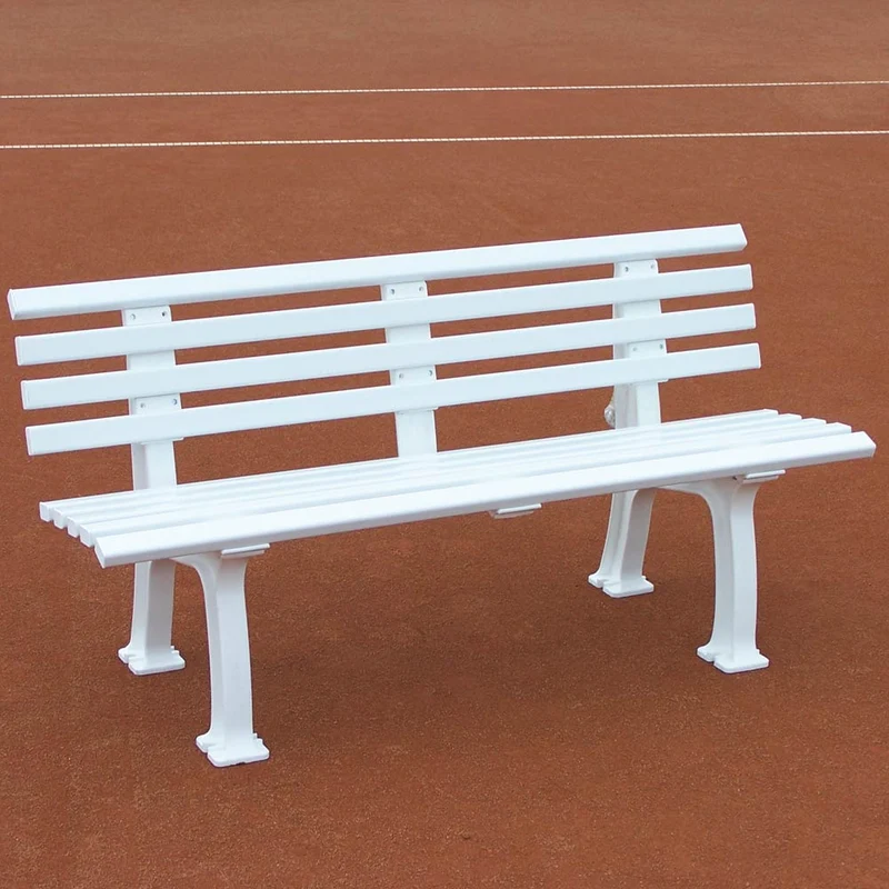 Tennisbank 2m Mit Lehne-Weiß