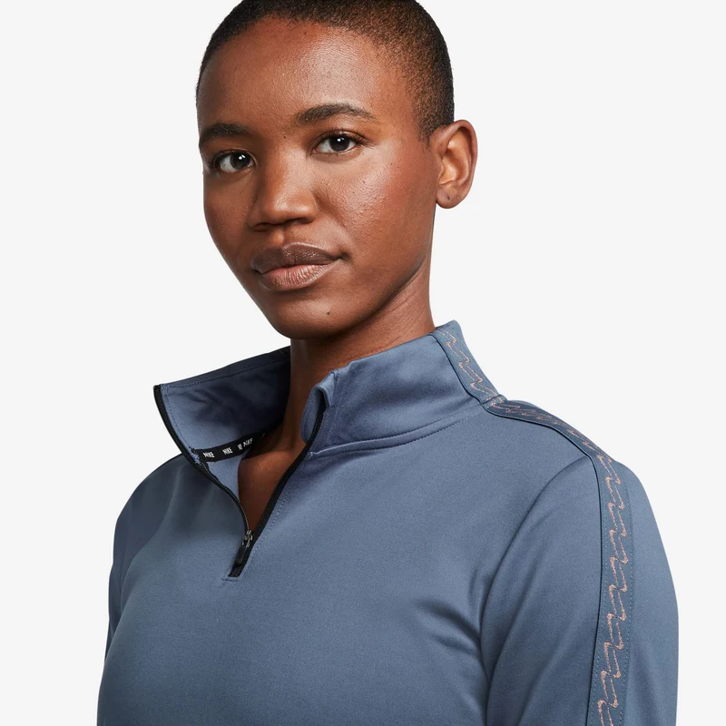 Therma-FIT One Half-Zip Laufshirt Damen-Blau,Weiß