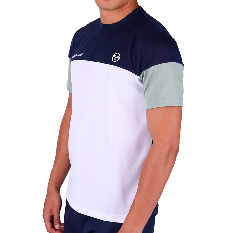 Prave T-Shirt Herren - dunkelblau, weiß